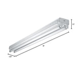 40-Watt 2-Light White 4 ft. Fluorescent Strip Light - Super Arbor