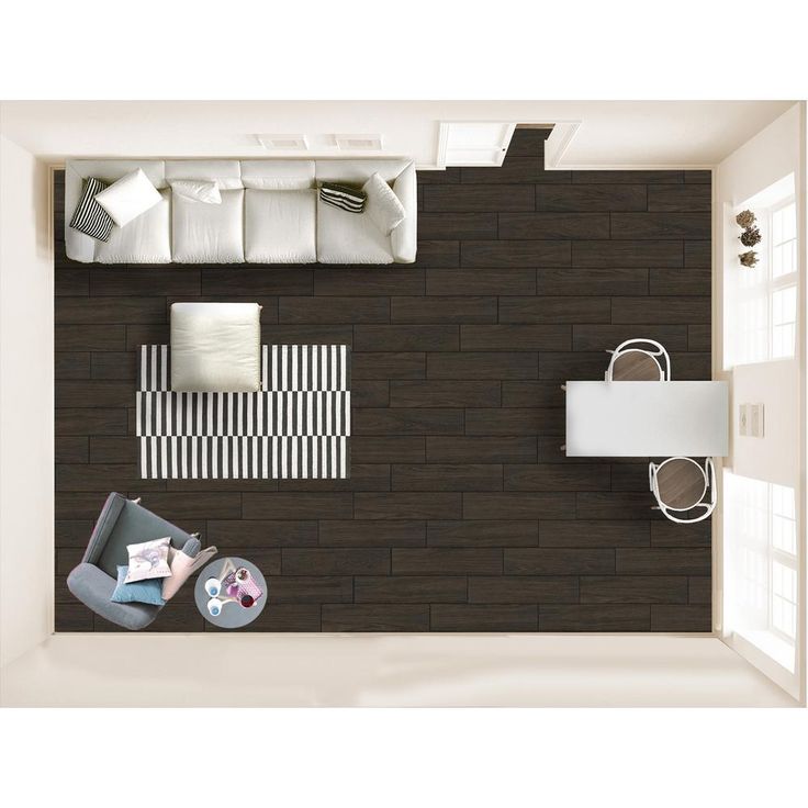 Florida Tile Home Collection Burlington Walnut 6 in. x 24 in. Porcelain Floor and Wall Tile (14 sq. ft. / case)