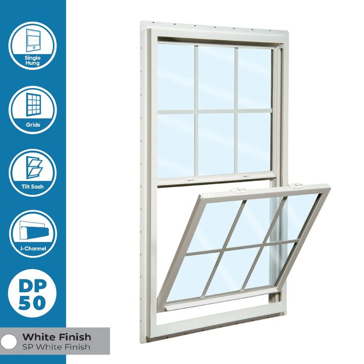 RELIABILT 150 Series New Construction 31-1/2-in x 51-1/2-in x 3-1/4-in Jamb White Vinyl Dual-pane Single Hung Window Half Screen Included