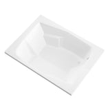 Amethyst 6 ft. Acrylic Center Drain Rectangular Drop-in Non-Whirlpool Bathtub in White - Super Arbor