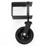8 in. Black Heavy-Duty Spring-Loaded Gate Caster with Adjustable Bracket and 200 lbs. Load Rating