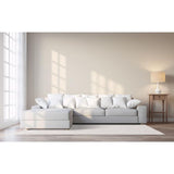 Contemporary Linen White Residential 24 in. x 24 in. Peel and Stick Carpet Tile (12 Tiles/Case)