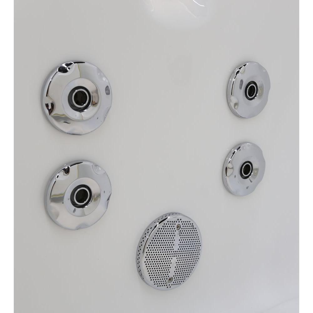 Nova Heated 5 ft. Walk-In Air and Whirlpool Jetted Tub in White with Chrome Trim - Super Arbor