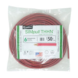 500 ft. 6 Black Stranded CU SIMpull THHN Wire - Super Arbor