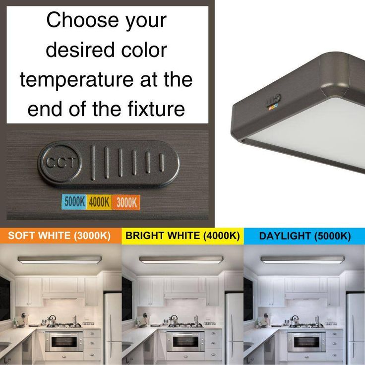 Commercial Electric 4 ft. x 10 in. Blackened Steel Back-Lit LED Panel Light 4000 Lumens 3000K 4000K 5000K Dimmable Kitchen Lighting