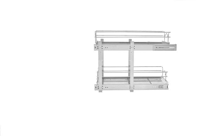 Rev-A-Shelf 14.75-in W x 19-in H 2-Tier Pull-Out Chrome Wire Organizer with Soft-Close