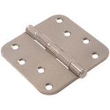 3-1/2 in. Antique Brass Residential Door Hinge with 5/8 in. Round Corner Removable Pin Full Mortise (9-Pack) - Super Arbor
