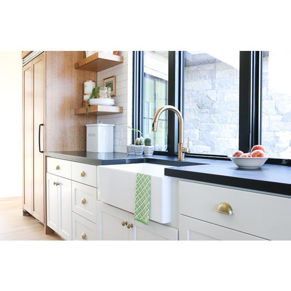 Bradstreet II Farmhouse/Apron-Front Fireclay 30 in. Single Bowl Kitchen Sink in Crisp White - Super Arbor