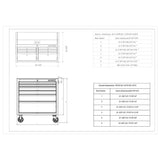 36 in. W 12-Drawer, Deep Combination Tool Chest and Cabinet Set in Gloss Black