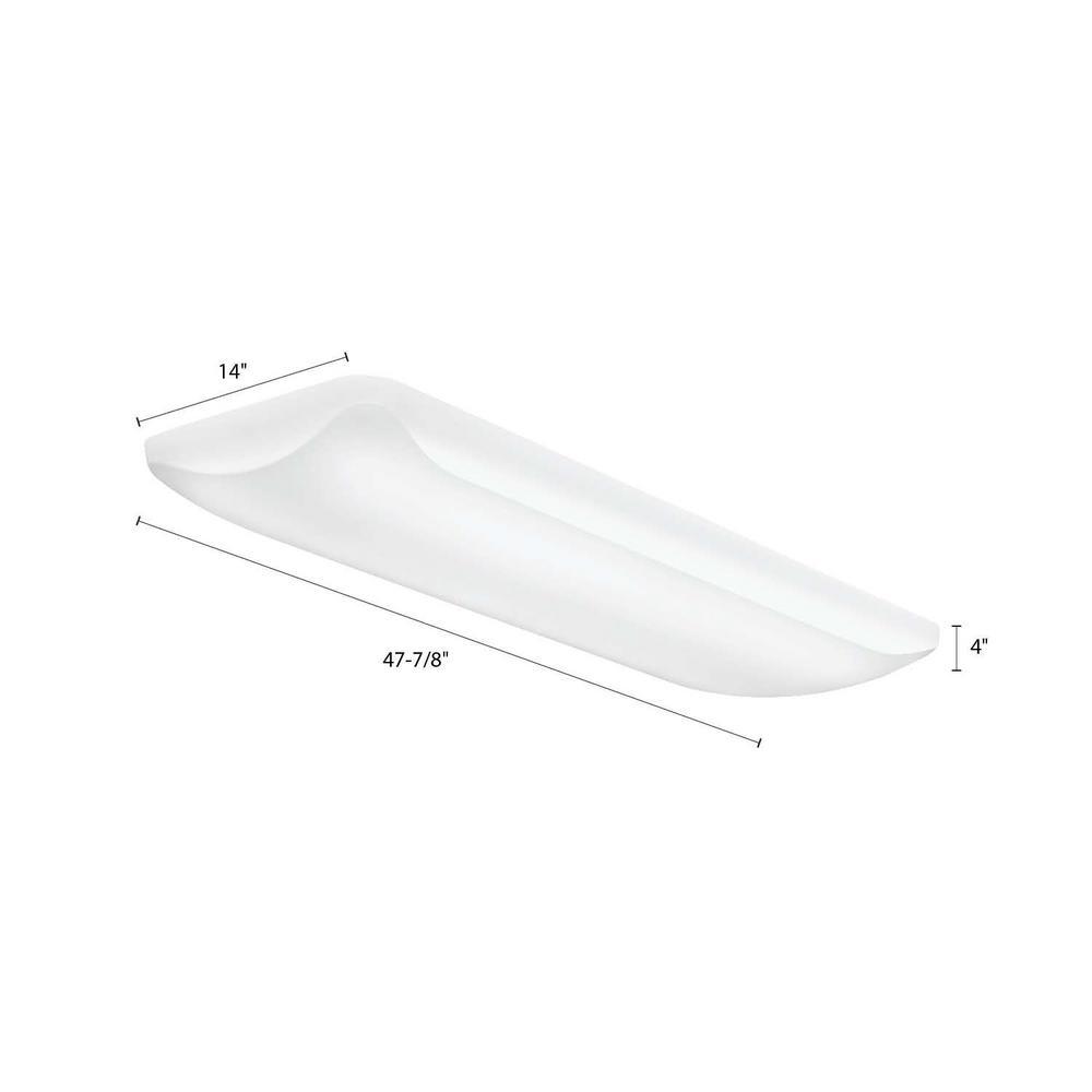 45 -Watt Matte White Integrated LED Flushmount - Super Arbor