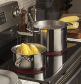 GE 30-in Smooth Surface 4 Elements 5.3-cu ft Self-Cleaning Freestanding Electric Range (Stainless Steel)