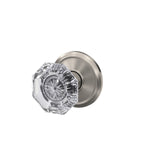 Schlage Custom Alexandria Glass Door Knob with Alden Trim, Satin Nickel – Combined Interior Hall/Closet & Bed/Bath