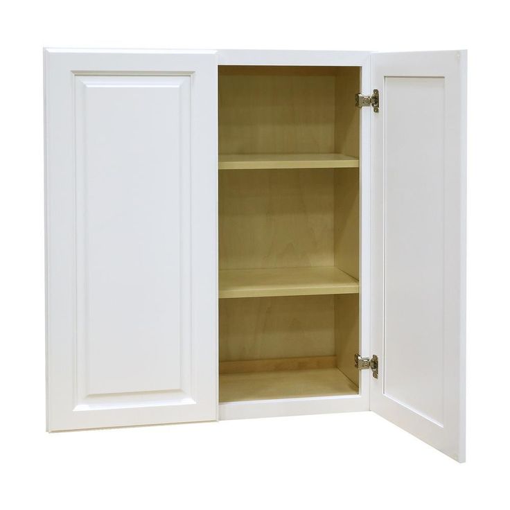 Newport Ready to Assemble 30x36x12 in. 2-Door Wall Cabinet with 2-Shelves in Classic White