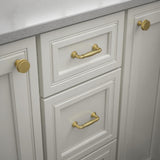 Classic Elegance 3 in. (76mm) Center-to-Center Brushed Brass Drawer Pull - Super Arbor