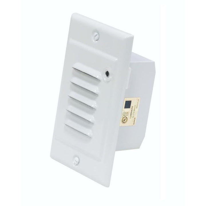 STP Series Hardwire White LED Stair Light with Dusk to Dawn Sensor