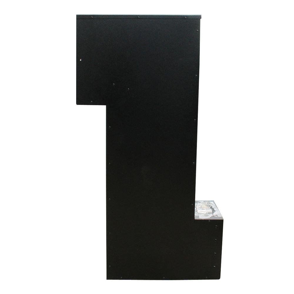 Manchester Antique Copper Column Mount Locking Drop Chute Mailbox with Plain Door Faceplate - Super Arbor