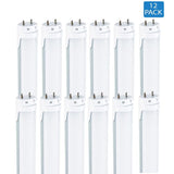 Viribright 4 ft. 40-Watt Equivalent Ballast Bypass Daylight White (5000K) Linear Single End Power T8 LED Tube Light Bulb (12-Pack)