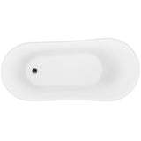 60 in. Acrylic Single Slipper Clawfoot Non-Whirlpool Bathtub in Glossy Gold Foil - Super Arbor