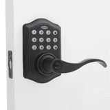 Satin Nickel Keypad Electronic Door Lever Entry Lock - Super Arbor