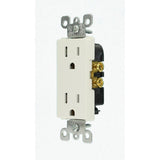 Decora 15 Amp Residential Grade Self Grounding Duplex Outlet, White - Super Arbor