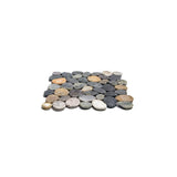 Cruz Bay Sliced Pebble Tile River Grey 11-1/2 in. x 11-1/2 in. x 9.5 mm Mesh-Mounted Mosaic Tile (10.12 sq. ft. / case)