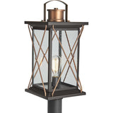 Barlowe 1-Light Antique Bronze 4x4 Deck Post Light Post Lantern - Super Arbor