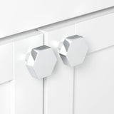 GlideRite 1-1/2 in. Matte Black Solid Hexagon Cabinet Drawer Knobs, 10-Pack