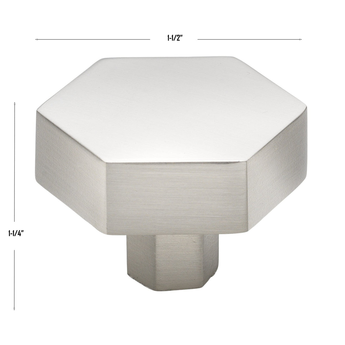 GlideRite 1-1/2 in. Matte Black Solid Hexagon Cabinet Drawer Knobs, 10-Pack