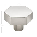 GlideRite 1-1/2 in. Matte Black Solid Hexagon Cabinet Drawer Knobs, 10-Pack