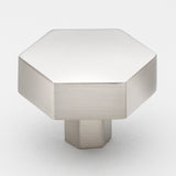 GlideRite 1-1/2 in. Matte Black Solid Hexagon Cabinet Drawer Knobs, 10-Pack
