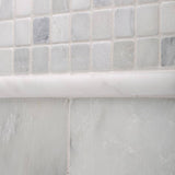 Jeffrey Court Carrara White 11.75 in. x 11.75 in. x 10 mm Honed Marble Mosaic Floor and Wall Tile