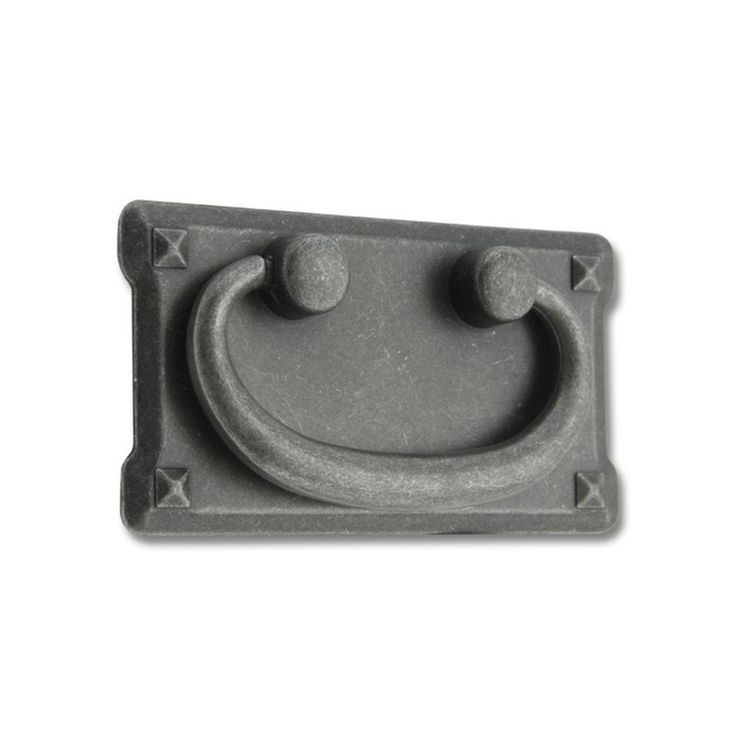 3 in. Center-to-Center Matte Black Cast Metal Swivel Bail Drawer Pull