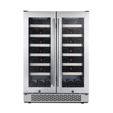 Avallon 42-Bottle Capacity Stainless Steel Dual Zone Cooling Built-In/Freestanding Wine Chiller