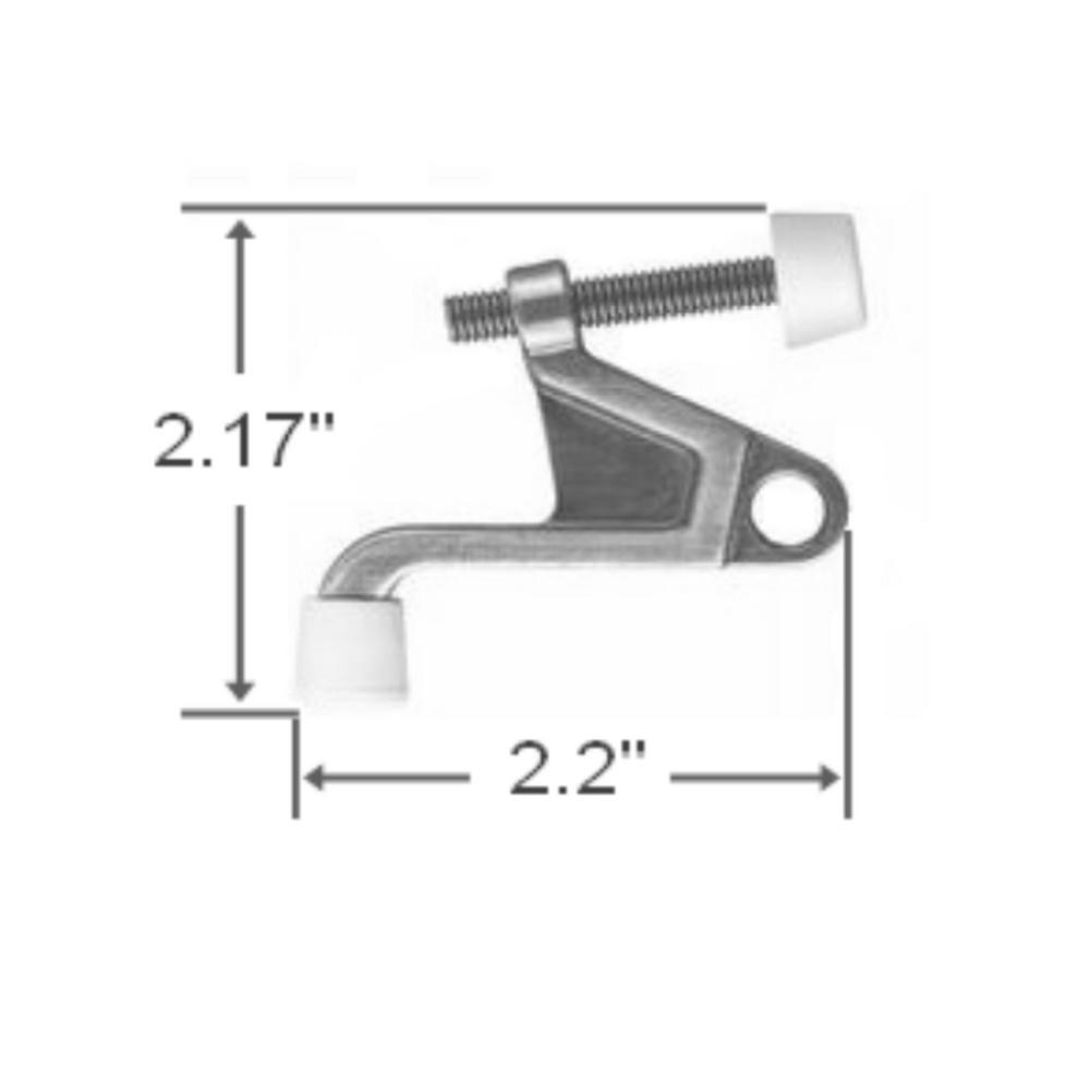 2-1/4 in. x 2-1/8 in. Polished Brass Jumbo Hinge Pin Door Stop Value Pack (10 per Pack) - Super Arbor