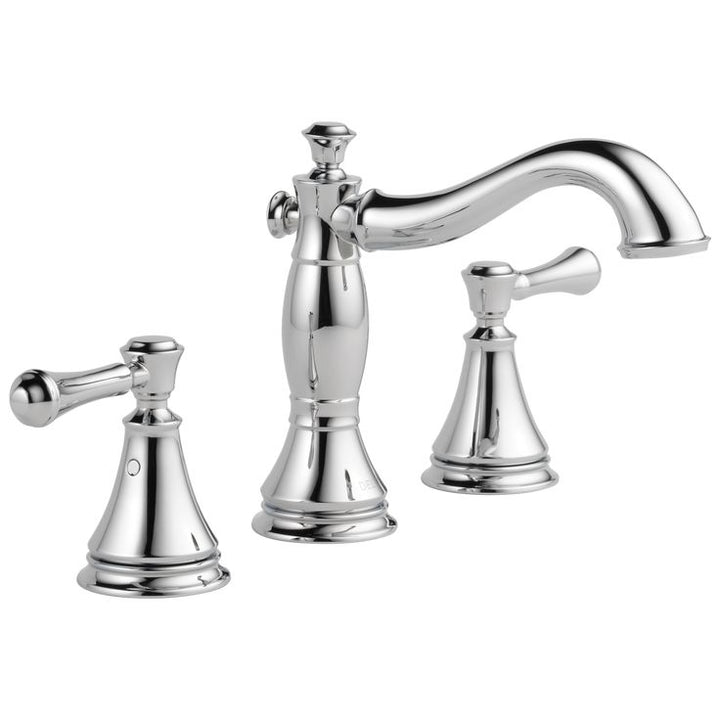 Delta Cassidy Chrome 2-handle Widespread WaterSense Bathroom Sink Faucet with Drain