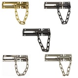 Solid Brass Chain Bolt Guard in Satin Nickel - Super Arbor