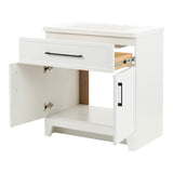 Style Selections Potter 30-in White Single Sink Bathroom Vanity with White Cultured Marble Top
