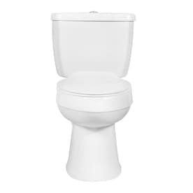 AquaSource Henshaw White WaterSense Dual Flush Elongated Chair Height 2-Piece Toilet 12-in Rough-In Size