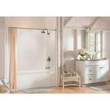Everyday Subway Tile 60 in. x 32 in. x 80 in. 1-Piece Bath and Shower Kit with Left Drain in White - Super Arbor