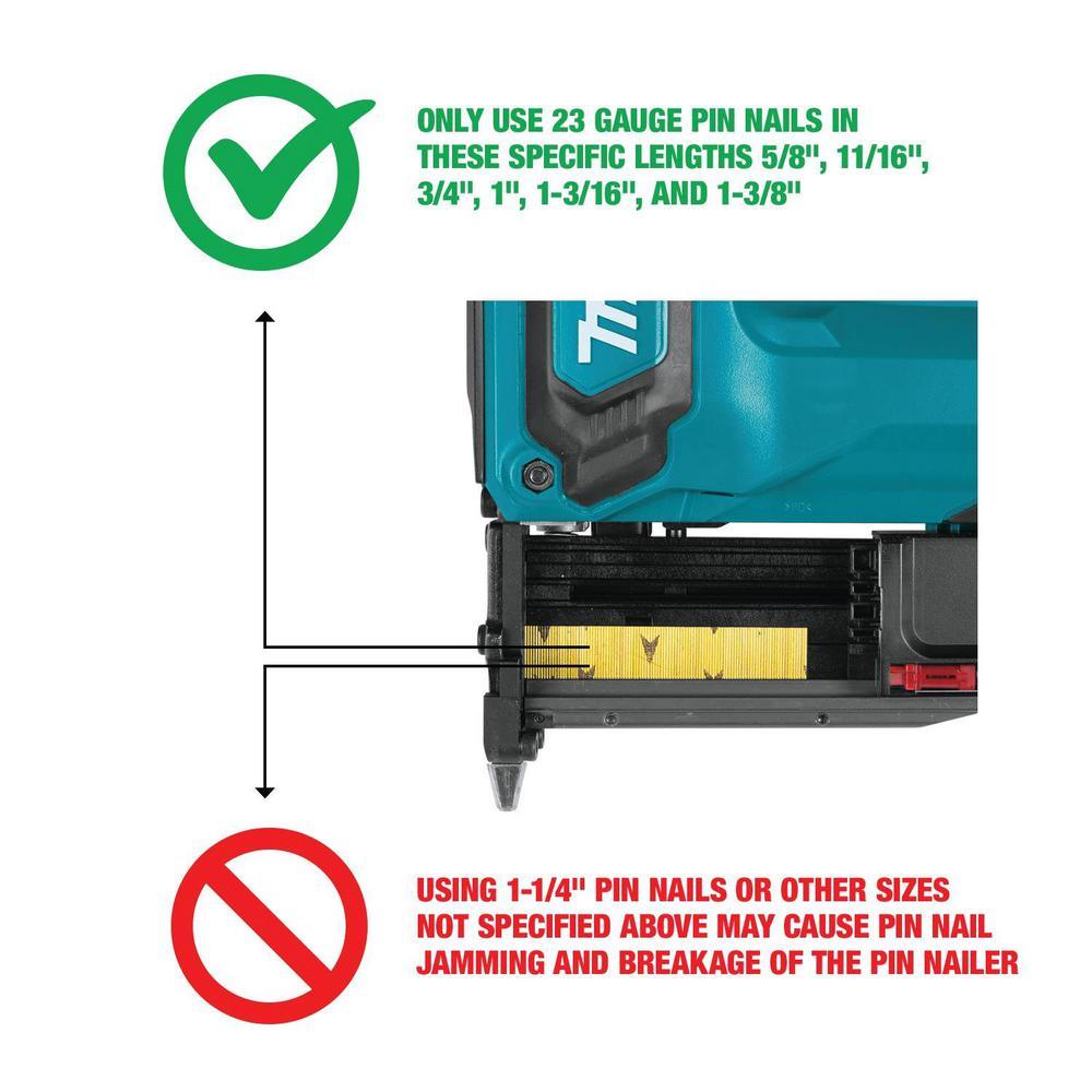 18-Volt LXT Lithium-Ion 23-Gauge Cordless Pin Nailer (Tool-Only) - Super Arbor