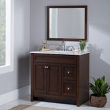 Brinkhill 36 in. W x 34 in. H x 22 in. D Bath Vanity Cabinet Only in Cognac - Super Arbor