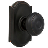 Georgian Aged Bronze Passage Hall/Closet Door Knob with Camelot Trim - Super Arbor