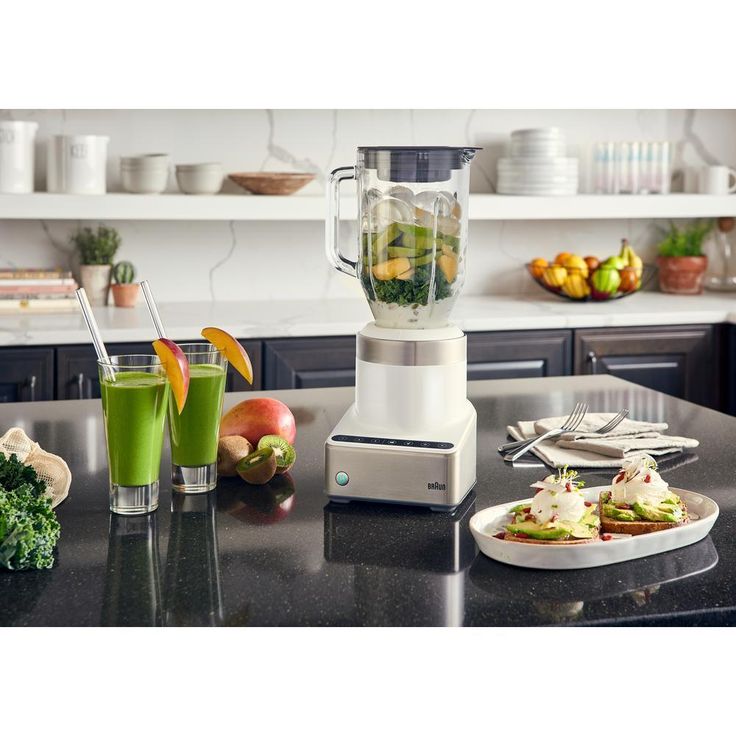 PureMix 56 oz. 3-Speed White and Stainless Steel Countertop Blender with Thermal Resistant Glass Jug