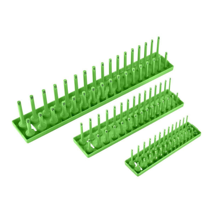 U.S. GENERAL Peg-Type Metric Socket Tray, 3 Piece, Green