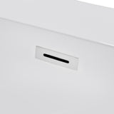67 in. Acrylic Center Drain Rectangular Double Ended Flatbottom Freestanding Bathtub in Glossy White - Super Arbor