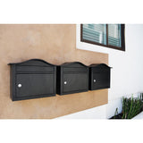 Saratoga Black Wall-Mount Lockable Mailbox - Super Arbor