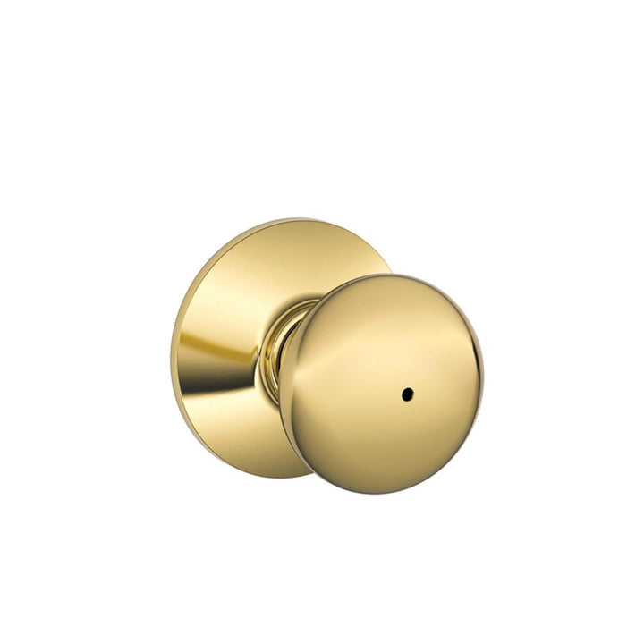 Schlage Plymouth Bright Brass Privacy Lockset, ANSI Grade 2, 1-3/4 in