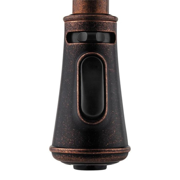 Pfister Ashfield Rustic Bronze 1-Handle Deck-Mount Pull-Out Handle Kitchen Faucet (Deck Plate Included)
