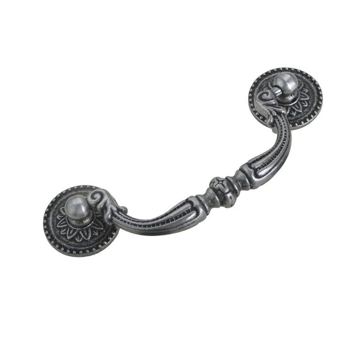 Utopia Alley Tipton Drop Cabinet Center-to-Center Pull, Antique Iron, 3.8