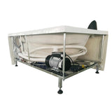 59 in. Acrylic Right Drain Corner Apron Front Whirlpool Bathtub in White - Super Arbor